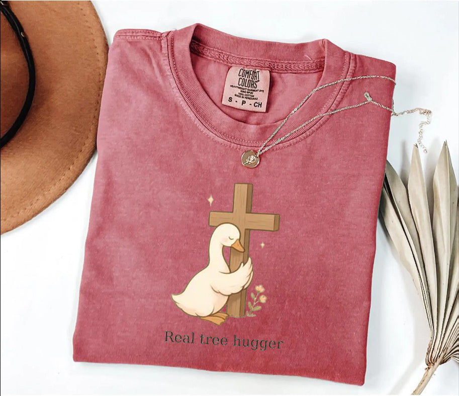 Trendy Comfort Colors Christian Goose T-Shirt, Cute Funny Christian Tee, Religious Gifts, Faith Based T-shirt, Minimalist Youth Group Tee